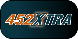 452 XTRA logo on a dark background