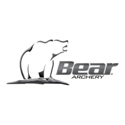 Bear Archery logo with bear silhouette on a transparent background