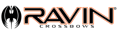 Ravin Crossbows logo with black and orange design